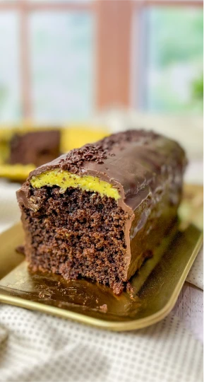Caseirinho trufado de chocolate com maracujá