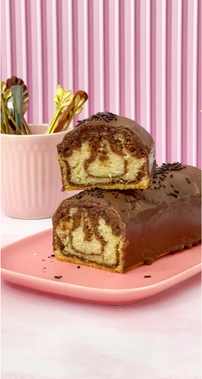 Caseirinho trufado mesclado com chocolate